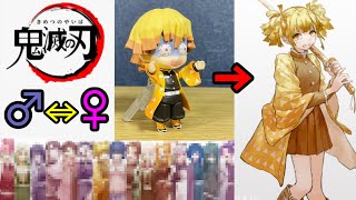 【♂⇔♀】Demon Slayer Gender reversal of 15 characters【Demon Slayer】【Stop motion】【Nendoloid】