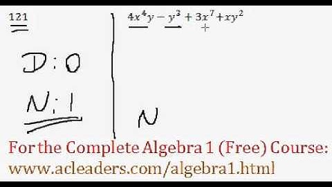 (Algebra 1) Polynomials - Classifying Polynomials Questions #7-8
