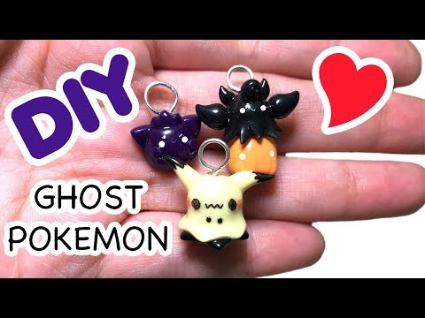 DIY POKEMON GENGAR, MIMIKYU AND PUMPKABOO - Clay Tutorial