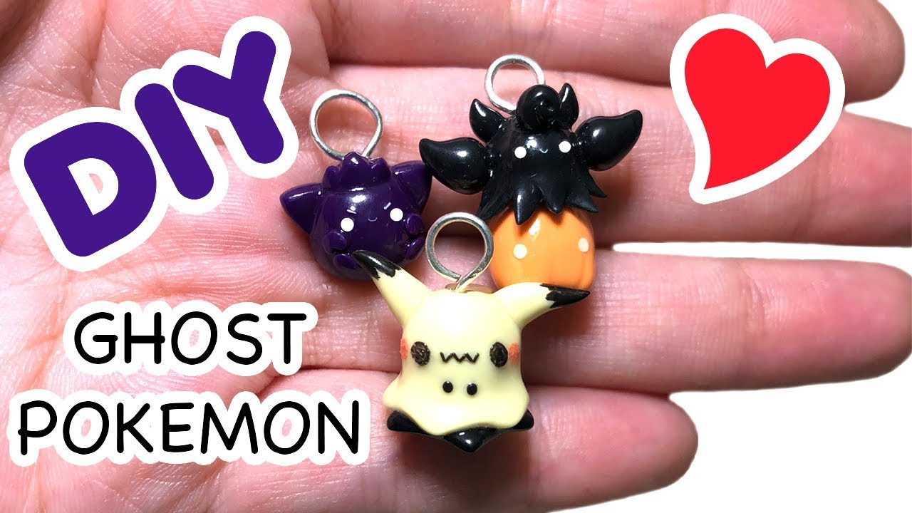 DIY POKEMON GENGAR, MIMIKYU AND PUMPKABOO - Clay Tutorial