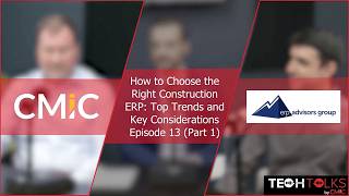 Tech Talks Episode 13 (Part 1) | How to Choose the Right Construction ERP Profile