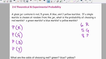 Algebra lesson 2 6 Theoretical & Experimental Probability