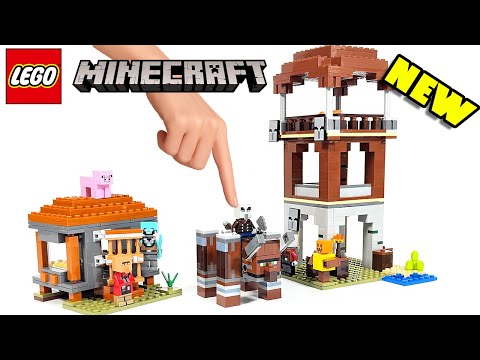 LEGO Minecraft The Pillager Outpost and Ravager 21278 Speed Build Review