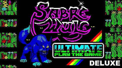 SABRE WULF(Deluxe Re-release /Scrolling Intro pic/2 Loading screens/Trainer) Walkthrough,ZX Spectrum