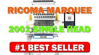 Ricoma Marquee 2001 Single-Head Multi Needle Commercial Embroidery Machine with Steel E - B0D2FQN34Q