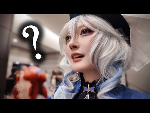 原神の同人リアルイベントに潜入したらミニゲームの難易度バグってた時のフリーナ様（個人差あり）【コスプレ】#hoyofair #灼熱の音楽祭