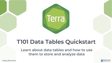 T101 Data Tables Quickstart demo video