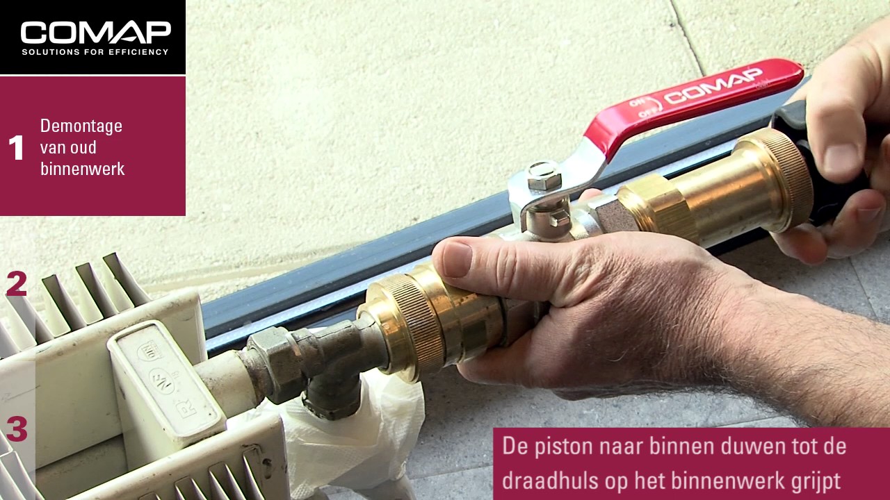 Economisch ballon lavendel Demobloc van COMAP : thermostatiseren van een radiator zonder de  installatie te ledigen - YouTube