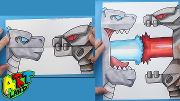 How to Draw a GODZILLA VS MECHAGODZILLA SURPRISE FOLD