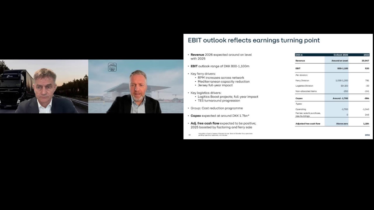 DFDS – Præsentation af årsregnskabet for 2025