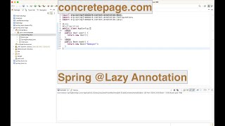 Spring @Lazy Annotation
