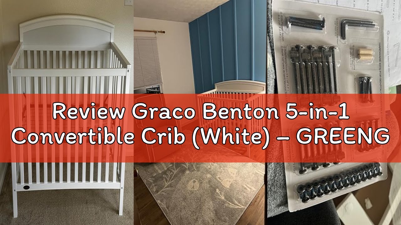 Review Graco Benton 5-in-1 Convertible Crib (White) – GREENGUARD Gold Certified, Converts from Baby
