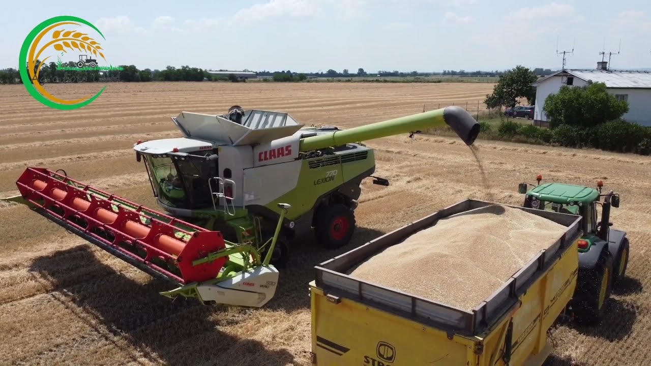 JD T670i / NH CX / 2x Claas Lexion || 4x NH T7 / 2x JD 6M || Žatva Pšenica || Pieštany