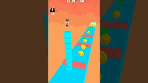 cube stacker surfer 3d best Android iOS gameplay level 50