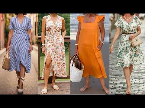 VESTIDOS de VERANO para Mujeres de 50, 60 y 70 Años  Elegantes, Sencillos y Muy Favorecedores