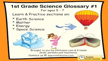 Sample Learn and Practice from 1st Grade Science Glossary Volume 1 App
