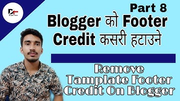 How to remove template footer credit on blogger(blogspot) in Nepali