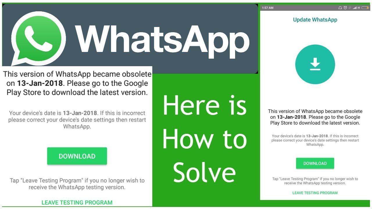 How to Fix WhatsApp Obsolete Bug Error in Android Smartphone
