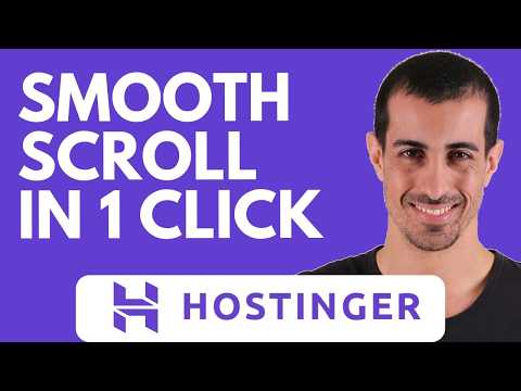 Hostinger Smooth Scrolling Tutorial: Jump to Any Section with Anchor Links