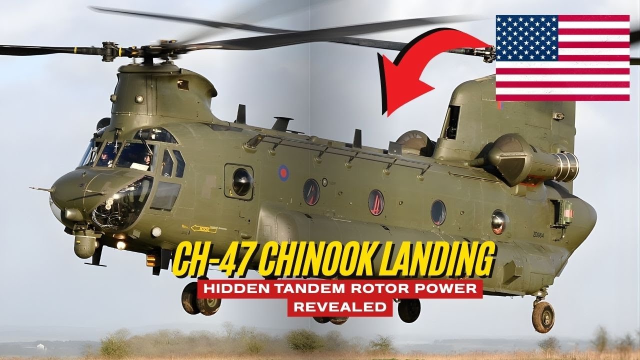 Посадка вертолета CH-47 Chinook | Раскрыта скрытая мощность тандемного несущего винта