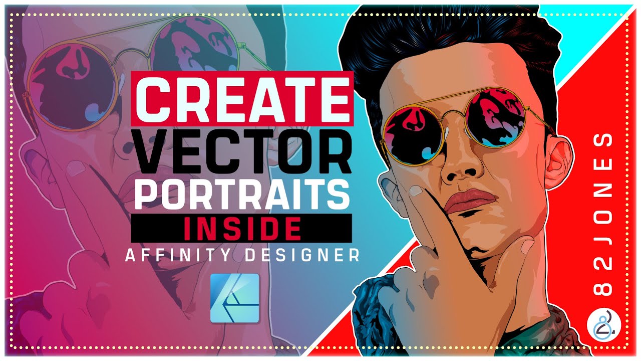 Affinity Designer | Making A Vector Portrait Timelapse | Speed Art S01E17 🎨   Vexel Art