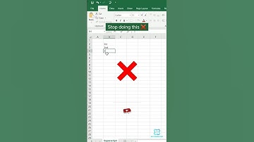 😳Superscript in excel #excel #shorts