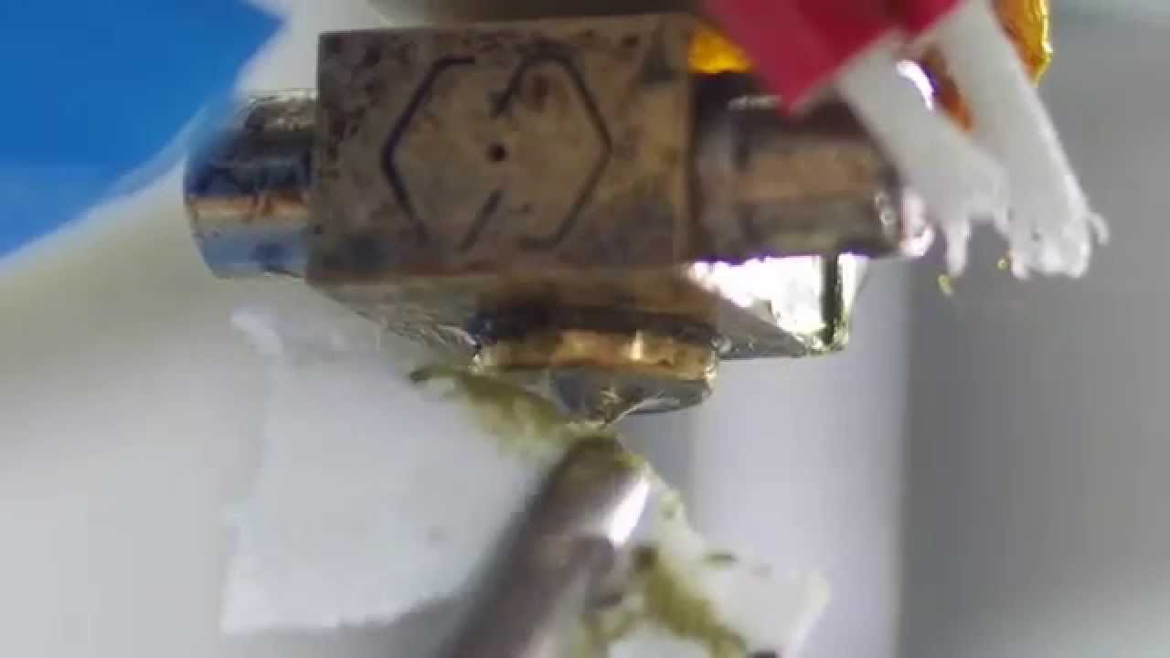 Cleaning PLA from Nozzle on Materia 101 YouTube