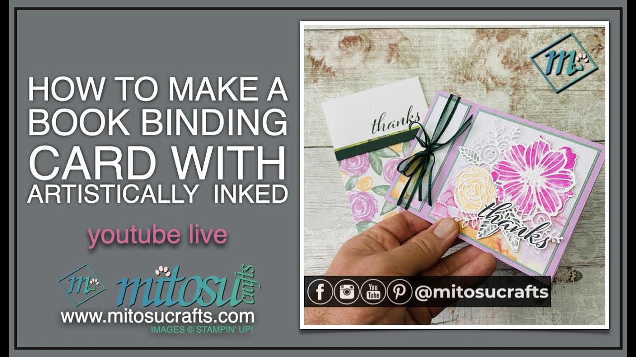 Book Binding Fun Fold Card & Artistically Inked Demonstration, Live with Barry stampinup