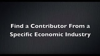 Find contributors from an economic industry screenshot 4