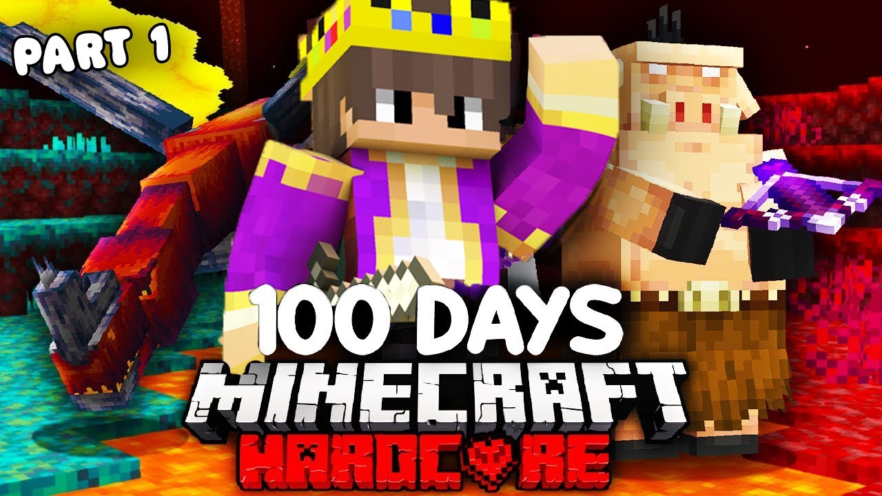 100 days in CUSTOM NETHER IN HARDCORE | Part 1 | Funny | Hindi | Minecraft | Samarth