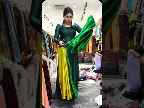 Video Vải áo dài Cẩm Tú lụa mango mới về thêm mẫu mới - youtube