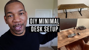 Minimal DIY Butcher Block Top Desk Tour