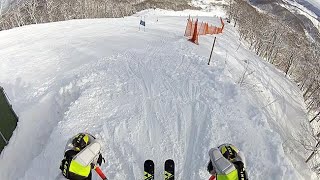競技者の目線から＞すり抜けるスピード感 アルペン大回転 - YouTube