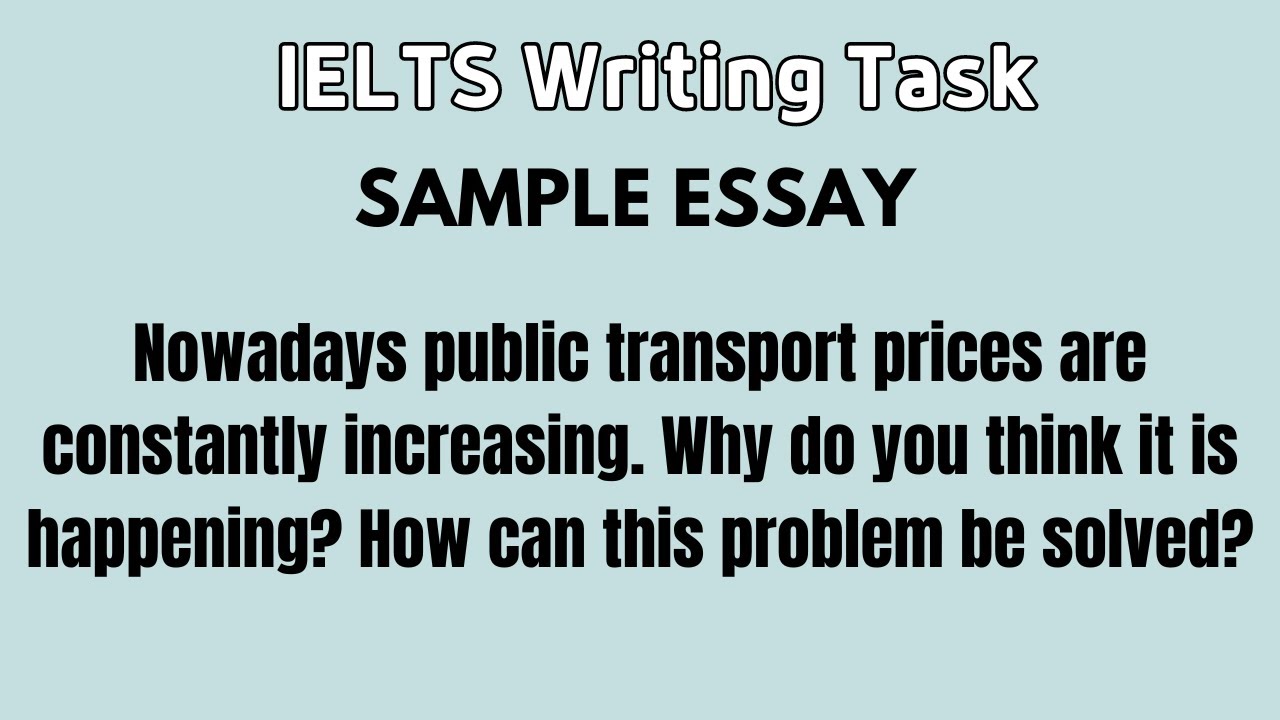 ✍️IELTS Writing Task🔊The Rising Tide of Public Transport Prices: Causes and Solutions 
