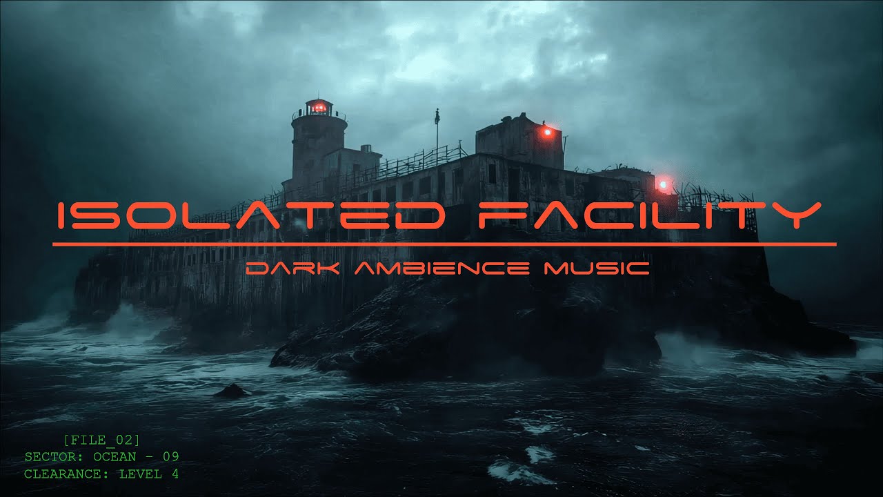 Dark Isolated Facility 🌊 | Ocean Prison Ambience | Dark Dystopian Atmosphere for Focus & Chill