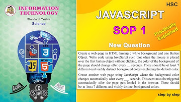 SOP 1 JavaScript Class 12 | JavaScript SOP1 Class 12 | #jssop1 | #javascript