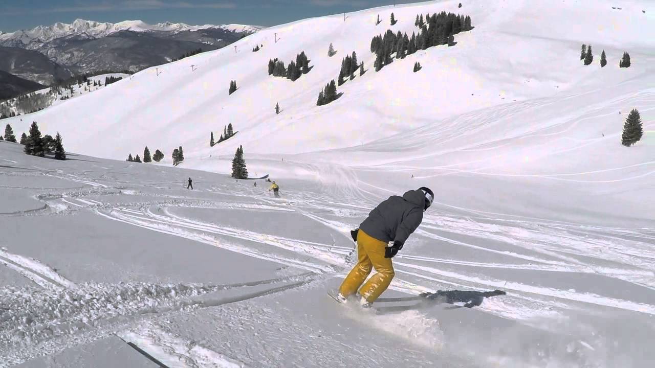 Snowboarding Vail Colorado China Bowl Sean Cho Powder Day 2016 in How To Snowboard A Bowl