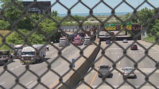 I-90 westbound at Dead Man's Curve in Cleveland reopens after overturned truck causes closing