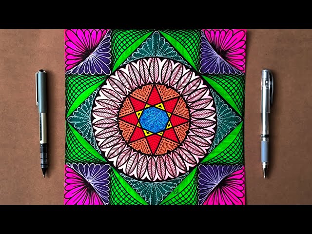 イラスト Making5 Eye Catching Mini Zentangle || Relaxing & Fun Zen Doodles