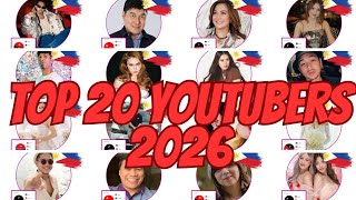 TOP 20 YOUTUBERS 2026 | Top 20 YouTubers in the Philippines in 2026 | dominating content creations