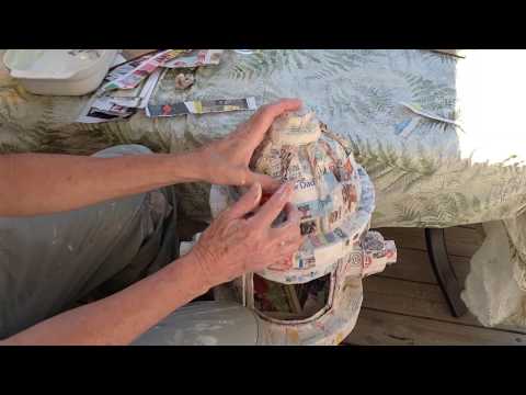 Fire hydrant made with paper mache at: www.Make-Craft-Projects.com