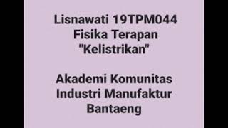 Fisika terapan kelistrikan -