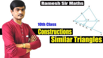 Similar Triangles | Construction of Similar Triangles | Class 10 Maths | Maths by Ramesh sir