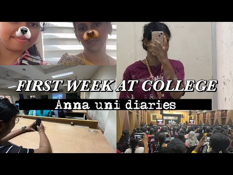 MY FIRST WEEK OF COLLEGE!!🥹❤️ |CEG*Engineering*ANNA UNIVERSITY💕
