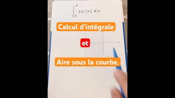 Calcul d’intégrale et Aire sous la courbe. #maths #fonction #trigonometry #bac #education #integral