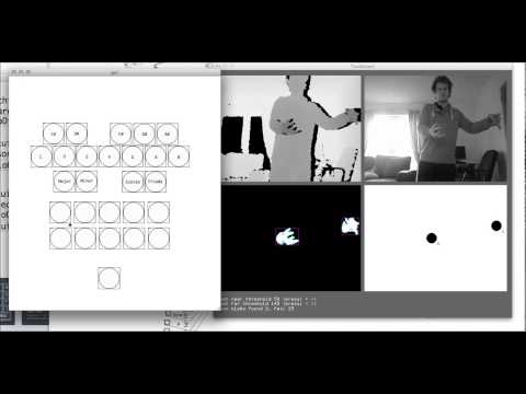 Pure data harp using kinect camera, pure data and tuio