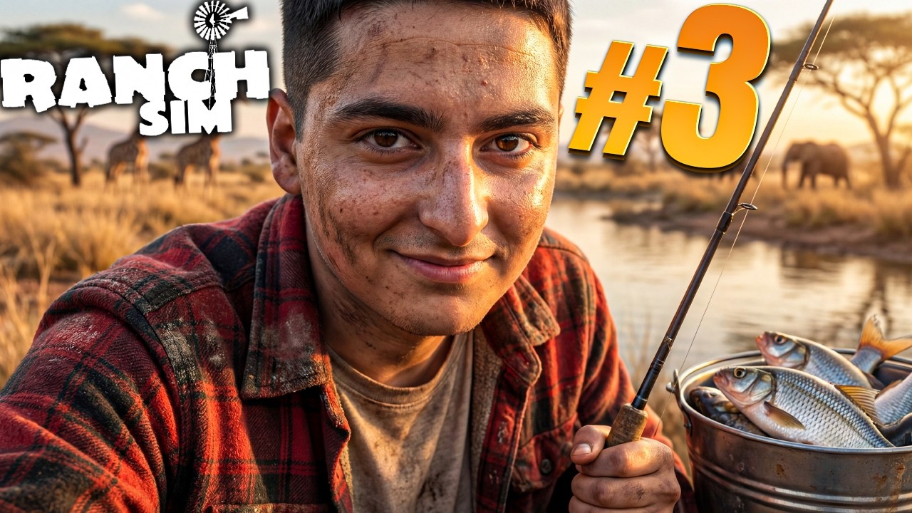 ՕՐ 3🛑Իշխանա Բանա🐟 Ձուկ եմ բռնում տանեմ ԾԱԽԵՄ😂 - Ranch Simulator