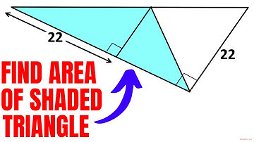 Find Area of the Blue Shaded Triangle | Important Geometry skills explained | Fun Olympiad