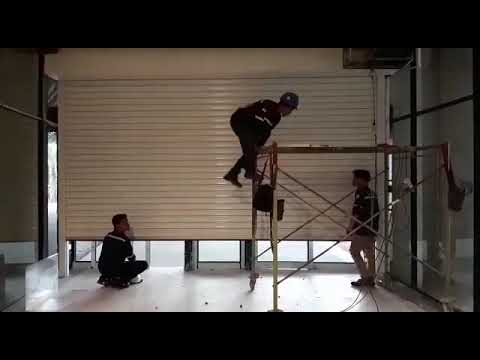 Rolling Door Fire Shutter - Test Bottom Sensor - YouTube