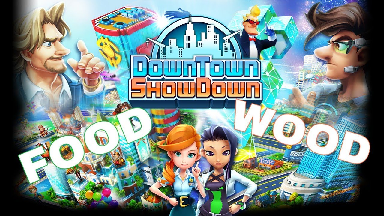 Downtown Showdown | How to get Food, Wood, And Concrete FAST AND EASY METHOD